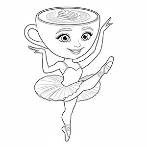 Ballerina Cappuccina para colorear