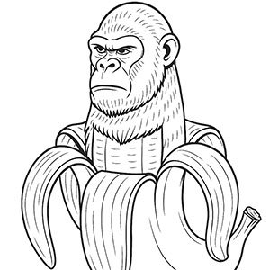 Chimpanzini Bananini para colorear