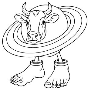 Vaca Saturno Saturnita para colorear